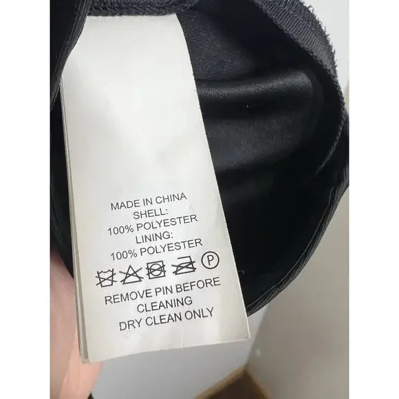 Kate Spade Black Fit And Flare Mini Dress Size 2 Removable Floral Pins - Picture 5 of 5